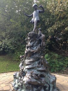 The Peter Pan Statue in Kensington Palace Gardens always brings a feeling of whimsy and magic.  This time, it also brought a sense of hope.