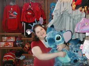 Adorable Stitch Experiment 626 in Diapers and Pacifier as Newborn