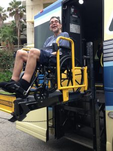 Ben even had fun on the Magic Express wheelchair lift! 